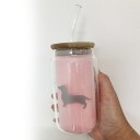 Dachshund drinking glass